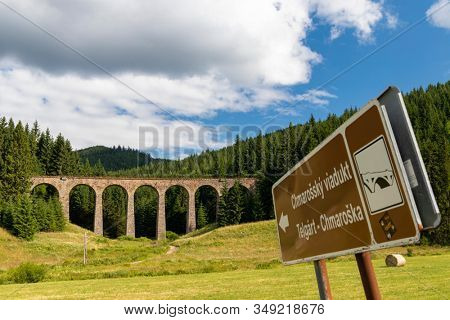Chmarossky viaduct, old railroad, Telgart, Slovakia
