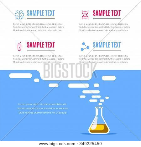 Chemistry Research Science Infographic Banner Template. Stock Vector.