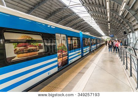 Buenos Aires, Argentina - June 22, 2019: Newly Built Train Station Belgrano C