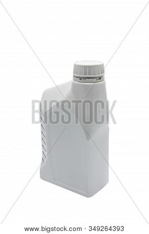 Engine Oil Canister Isolated On White Background.