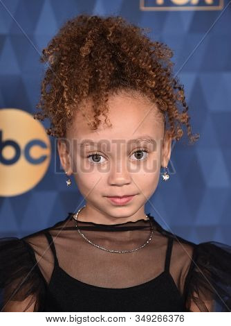 LOS ANGELES - JAN 08:  Mykal-Michelle Harris arrives for the ABC Winter TCA Party 2020 on January 08, 2020 in Pasadena, CA                