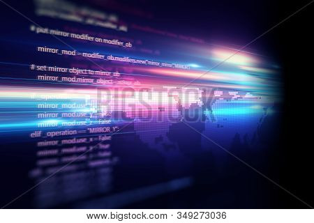 Programming Code Abstract Technology Background Of Software Developer And  Computer Script