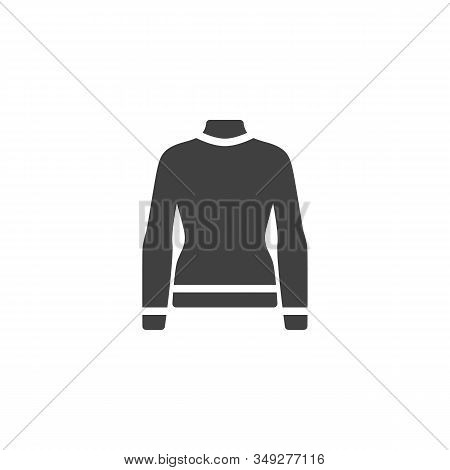 Tight Turtleneck With Long Sleeves Vector Icon. Filled Flat Sign For Mobile Concept And Web Design. 