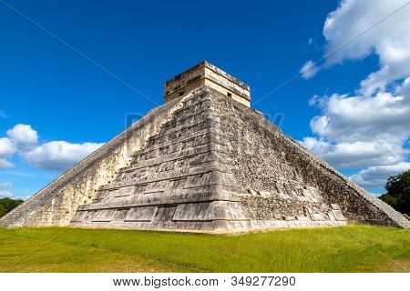 Centuries-old Temple Of Kukulkan At Chichen Itza, One Of The Largest Maya Cities Discovered By Archa