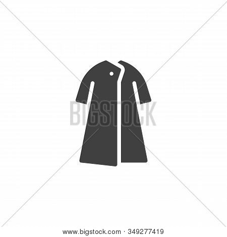 Trench Coat Vector Icon. Filled Flat Sign For Mobile Concept And Web Design. Womens Coat Glyph Icon.