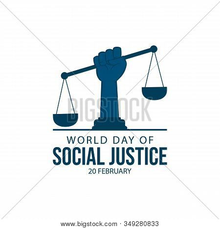 World Day Social Justice On February 20 Vector Image. World Justice Day Celebration With Hand Hold T