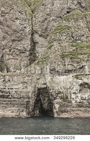 Faroe Islands Sea Cliffs In Vestmanna Area. Streimoy Island, Denmark