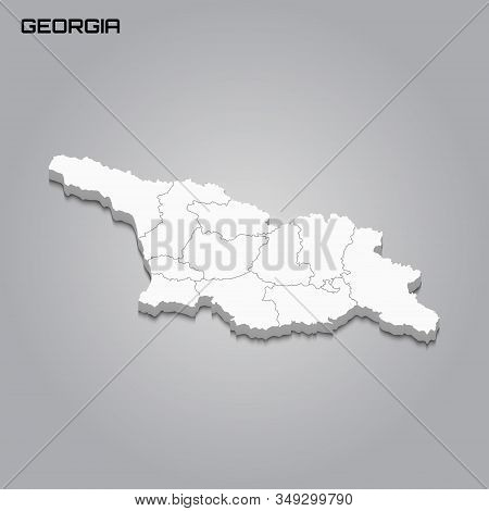 Georgia 3d Map Vector & Photo (Free Trial) | Bigstock