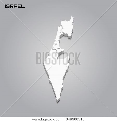 Israel 3d Map Borders Vector & Photo (Free Trial) | Bigstock