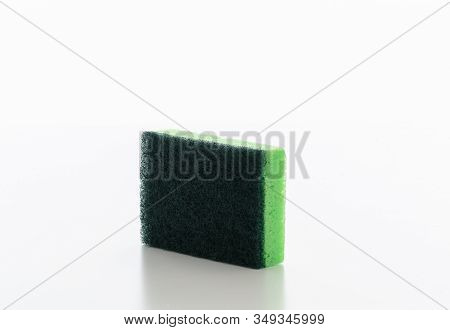 Cleaning Sponge Isolated Against White Background.
