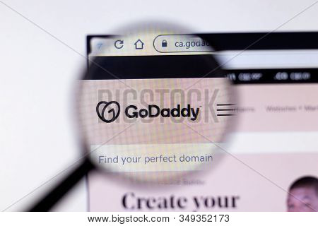 New York City, Usa - 5 February 2020: Godaddy Website Page Close Up, Illustrative Editorial