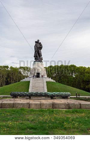 Berlin, Germany- October 6, 2019: The Soviet War Memorial In The Treptower Park
