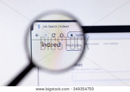 New York City, Usa - 5 February 2020: Indeed Website Page Close Up, Illustrative Editorial