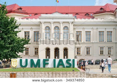Iasi, Romania - August 6, 2019: University Of Medicine And Pharmacy 