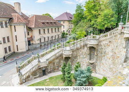 Iasi, Romania - August 6, 2019: The Yellow Precipice In  Iasi, Romania. The Yellow Precipice In Iasi