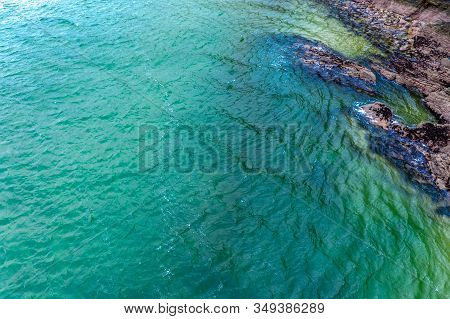 Aerial View Of The Beach And Caves At Maghera Beach Near Ardara, County Donegal - Ireland