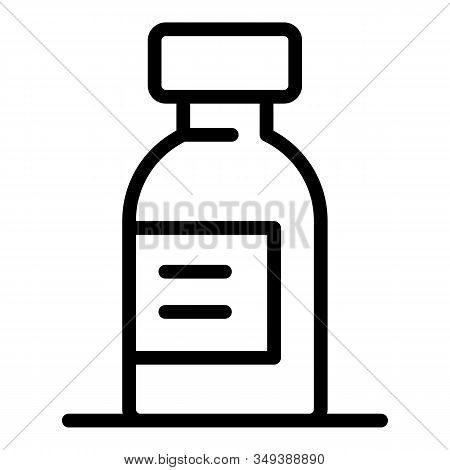 Dosage Syrup Icon. Outline Dosage Syrup Vector Icon For Web Design Isolated On White Background