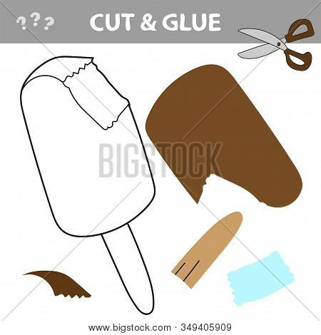 Cut And Paste Worksheet - Ice Cream. Cut And Glue Game For Kids