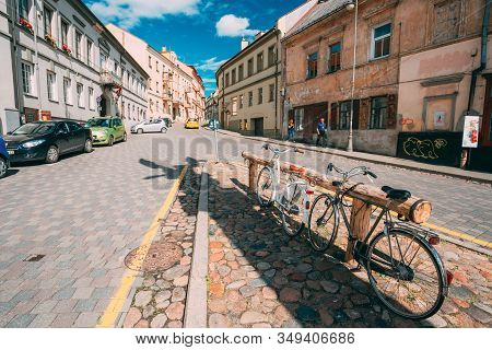 Vilnius, Lithuania - July 5, 2016: Architecture Of Uzupis Located In Old Town Of Vilnius. District O