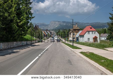 Zabljak, Montenegro - June 14. 2019. Zabljak - The Highest Mountain City In The North Of Country