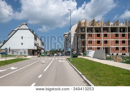 Zabljak, Montenegro - June 14. 2019. Zabljak - The Highest Mountain City In The North Of Country