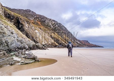 The Beach And Caves At Maghera Beach Near Ardara, County Donegal - Ireland.