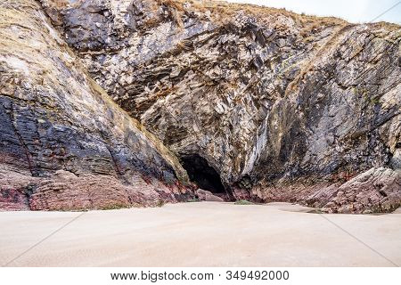 The Beach And Caves At Maghera Beach Near Ardara, County Donegal - Ireland.