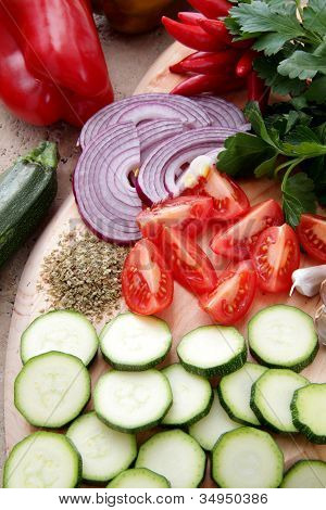 grøntsager mad tomat løg peber chili