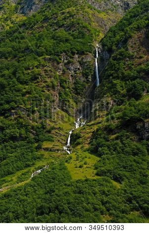Crystal Water. Source Crystal Clear Water In Pristine Nature. Refreshment And Moisturize. Waterfall 