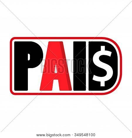 Paid Stock Button. Vector. Illustration In Vector Format. Flat Design