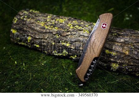 Ibach, Switzerland 02.02.2020 - Closed Swiss Army Knife Victorinox Multitool