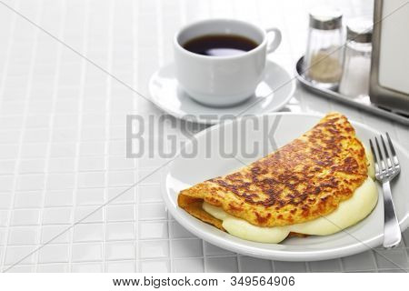 cachapa, venezuelan corn pancake with handmade cheese