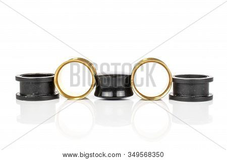 Group Of Five Whole Plug Isolated On White Background