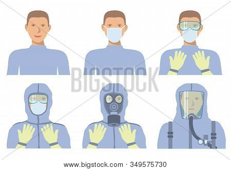 Personal Protective Equipment Against Biochemical Threats. Different Levels Of Protection.