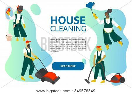 Cleaning Service Modern Concept For Your Banner, Advertisement, Flyer Or Website With The Place For 