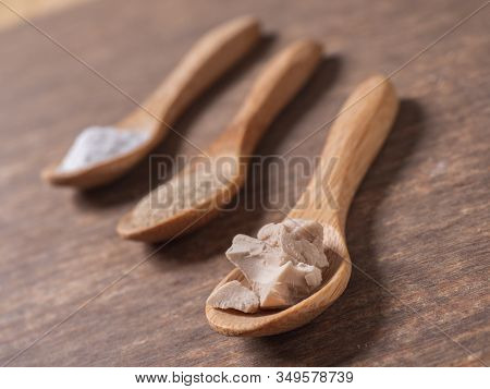 Yeast On Wood Background
