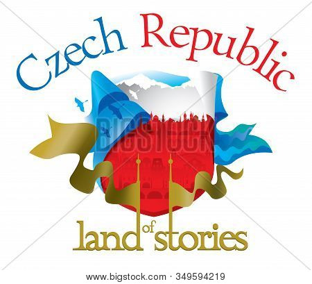 Sign Czech Republic Land Of Stories Banner Flag