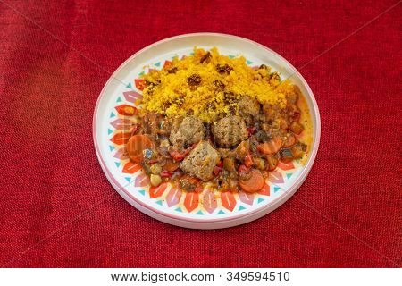 Moroccan beef kefta meatballs meatball and semolina
