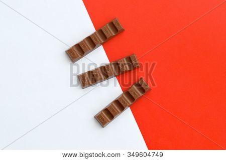 Kinder Small Chocolate Bars Made By Ferrero Spa. Kinder Is A Confectionery Product Brand Line Of Ita