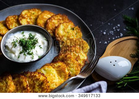 Traditional Ukrainian Dish Deruny