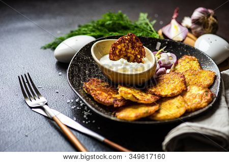 Traditional Ukrainian Dish Deruny