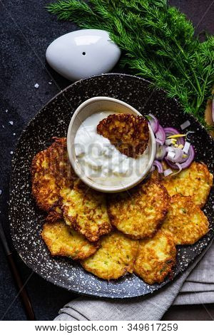 Traditional Ukrainian Dish Deruny