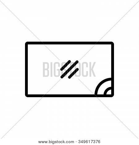 Black Line Icon For Screen Display Device Programmatic Technology Digital Software Computer Electron