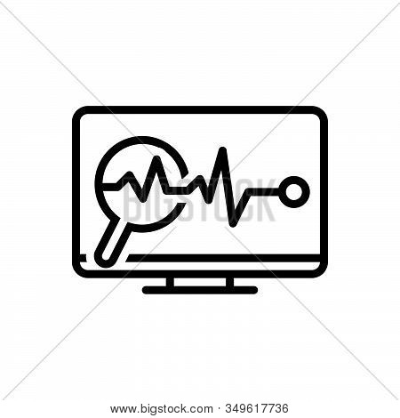 Black Line Icon For System-monitoring System Monitoring Automatice Upgrade Analyses Check Programmin