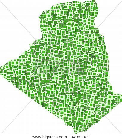 Alžírsko - Afrika - mapa
