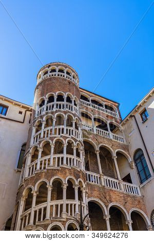 Palazzo Contarini del Bovolo in Venice Italy - architecture background