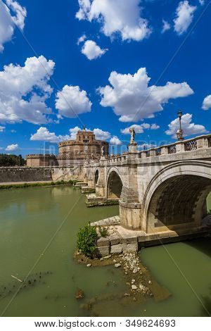 Castle de Sant Angelo in Rome Italy - architecture background
