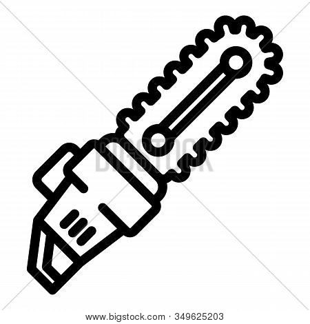 Chainsaw Cuter Icon. Outline Chainsaw Cuter Vector Icon For Web Design Isolated On White Background