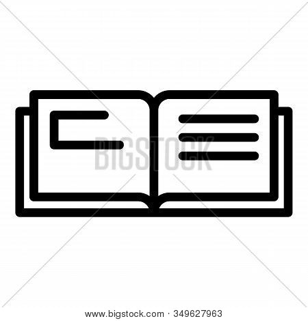 Brand Open Catalog Icon. Outline Brand Open Catalog Vector Icon For Web Design Isolated On White Bac