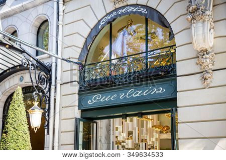 Paris/france - September 10, 2019 : The Guerlain Luxury Perfume Store On Champs-elysees Avenue